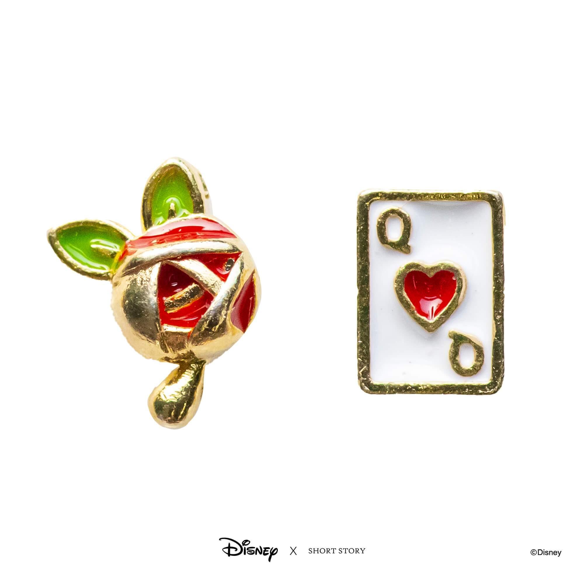 Disney Earring - Epoxy Rose and Card - KLOSH