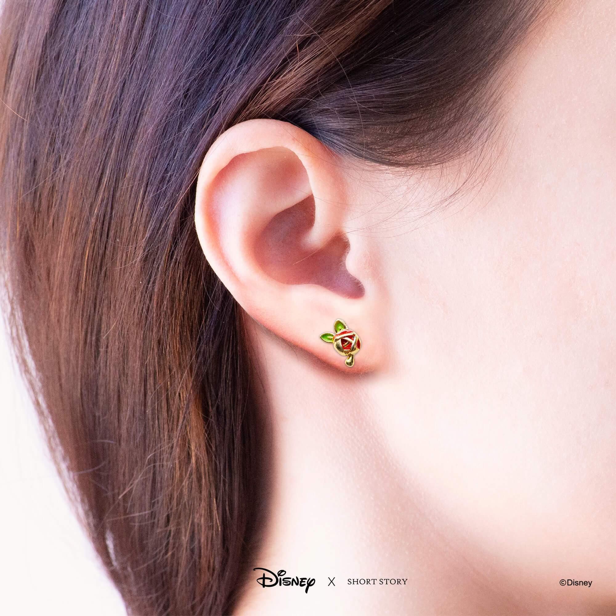 Disney Earring - Epoxy Rose and Card - KLOSH