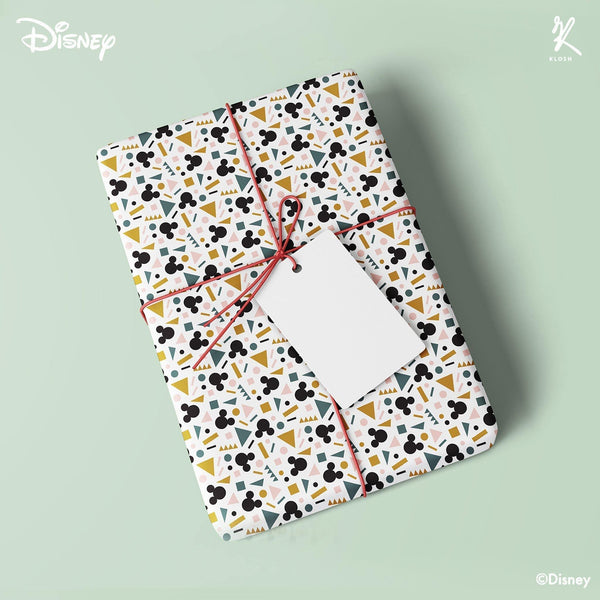 Disney Mickey & Friends - Geometrical Shapes Wrapping Paper (Pack of 10) - KLOSH