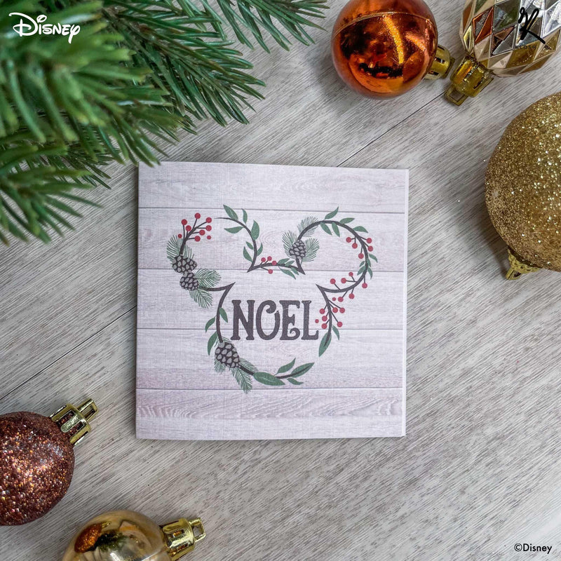 Disney Mickey & Friends - Mickey Head Wreath Christmas Gift Tag - KLOSH