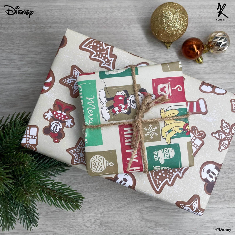 Disney Mickey Mouse - Cookies Christmas Wrapping Paper (Pack of 10) - KLOSH