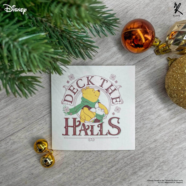 Disney Winnie the Pooh - Deck The Halls Christmas Gift Tag - KLOSH