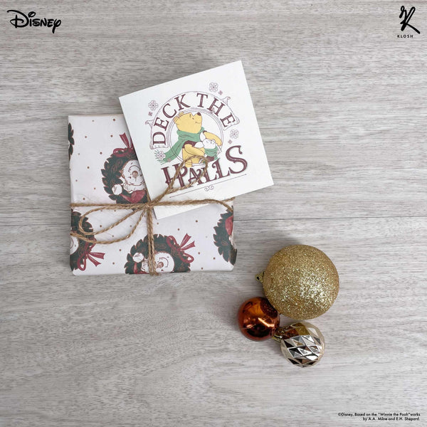 Disney Winnie the Pooh - Deck The Halls Christmas Gift Tag - KLOSH