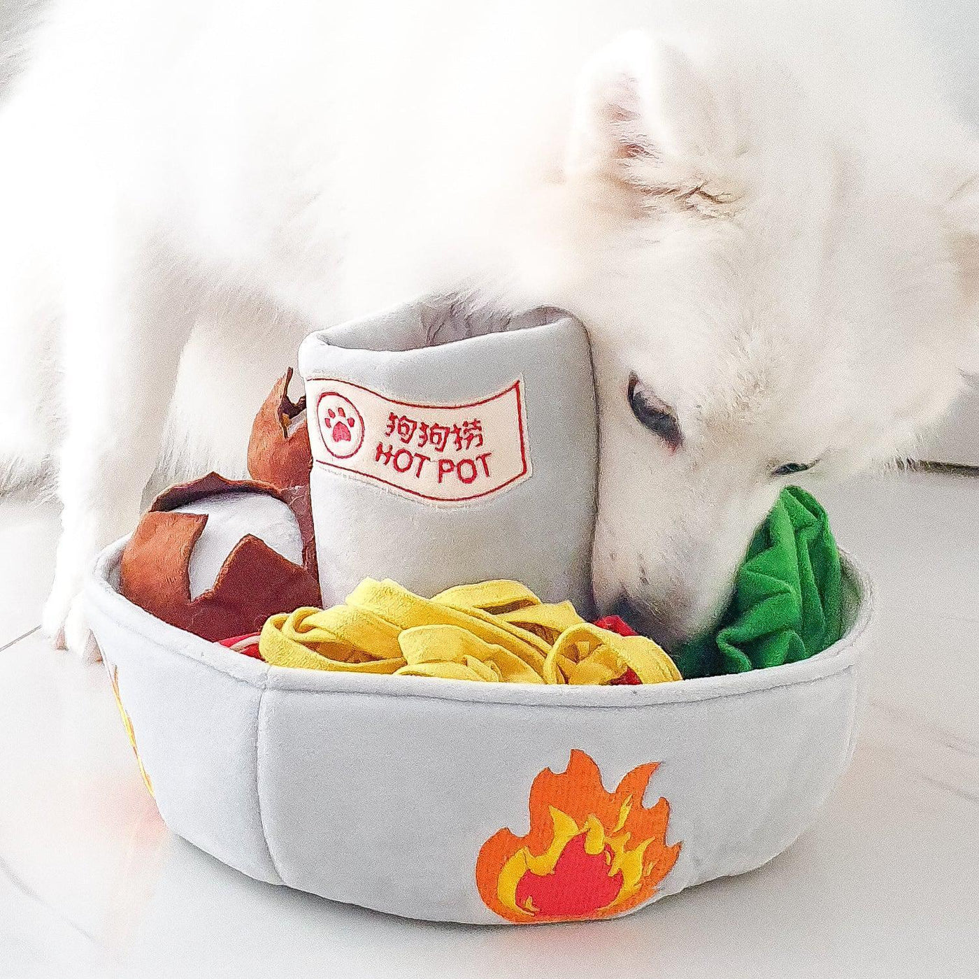Chinese take out dog toy shop