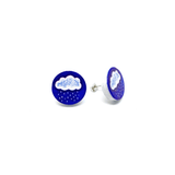 Earrings - A Blue Raining Day (Wooden) - KLOSH