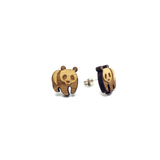 Earrings - Adorable Panda (Wood) - KLOSH