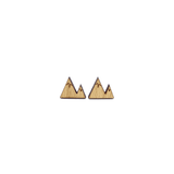 Earrings - Mini Mountain (Wood) - KLOSH