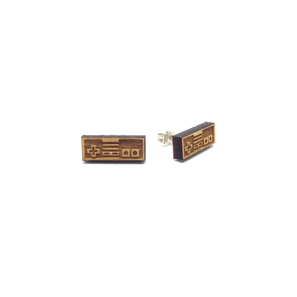 Earrings - Nintendo Controller (Wood) - KLOSH