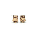 Earrings - Origami Paper Owl (Wood) - KLOSH