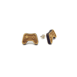 Earrings - Playstation Controller (Wood) - KLOSH