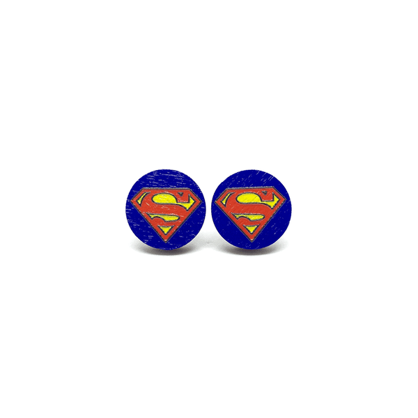 Earrings - Superman (Wooden) - KLOSH