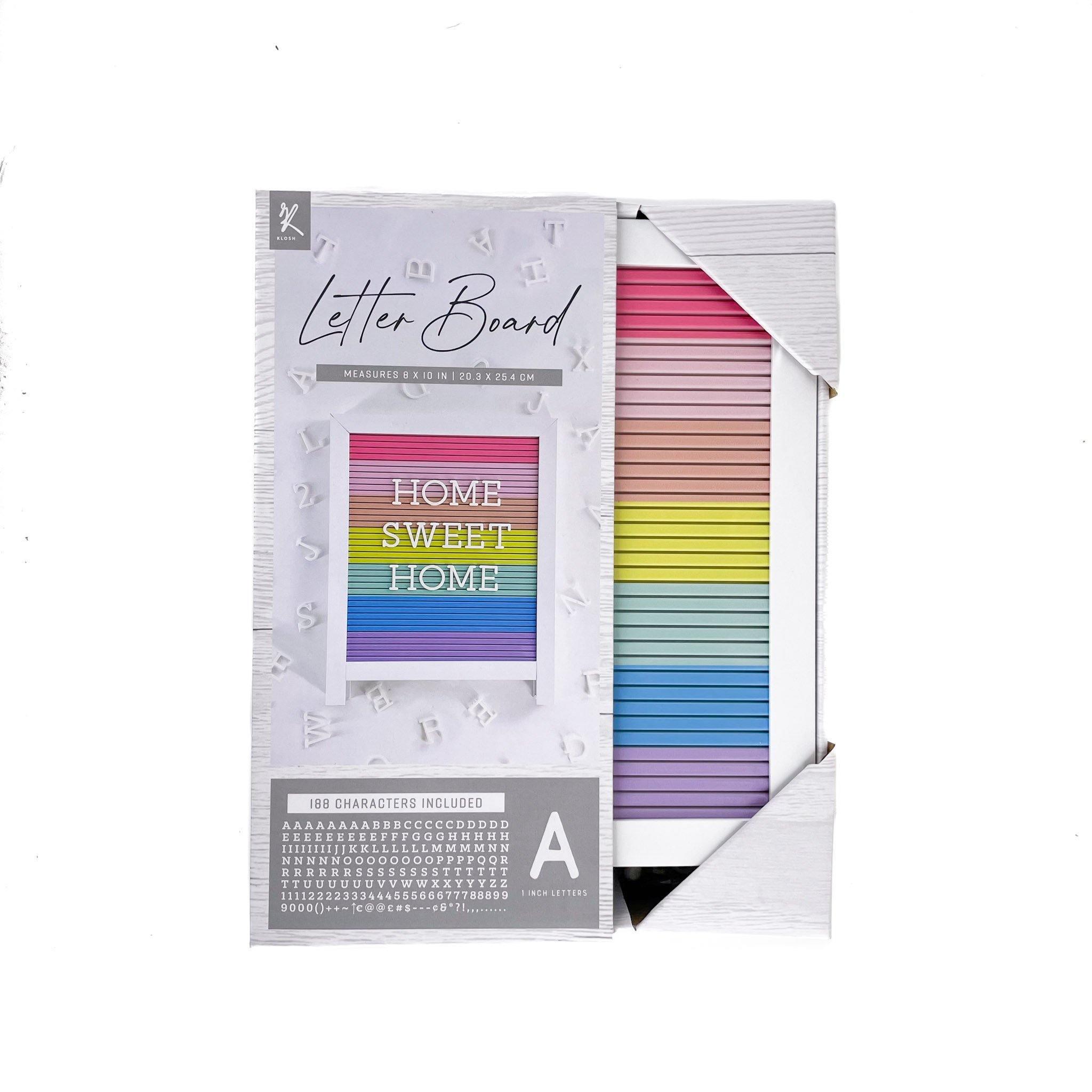 Easel Letterboard - Rainbow Pride with White Frame - KLOSH