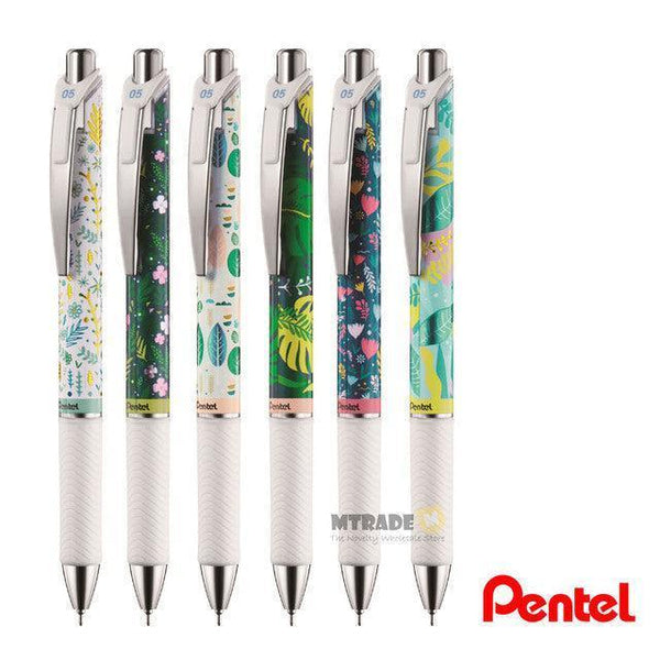 Energel Kawaii 0.5mm Refillable Gel Roller Pen (Floral Edition) - Set of 6 - KLOSH