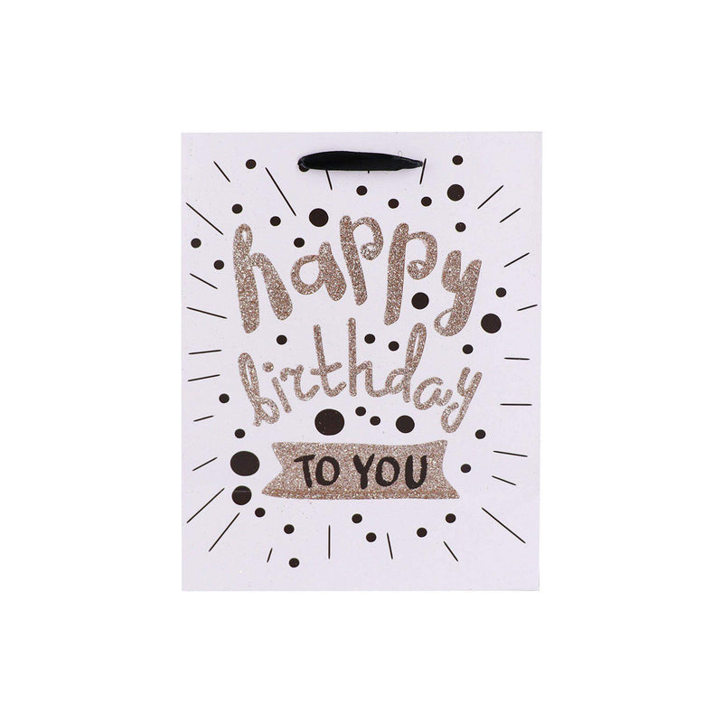 Gift Bag - Happy Birthday Glitter Large - KLOSH
