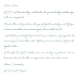 Handwritten Message - KLOSH