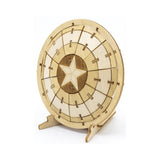 IncrediBuilds 3D Wooden Puzzle - Marvel Captain America Shield - KLOSH