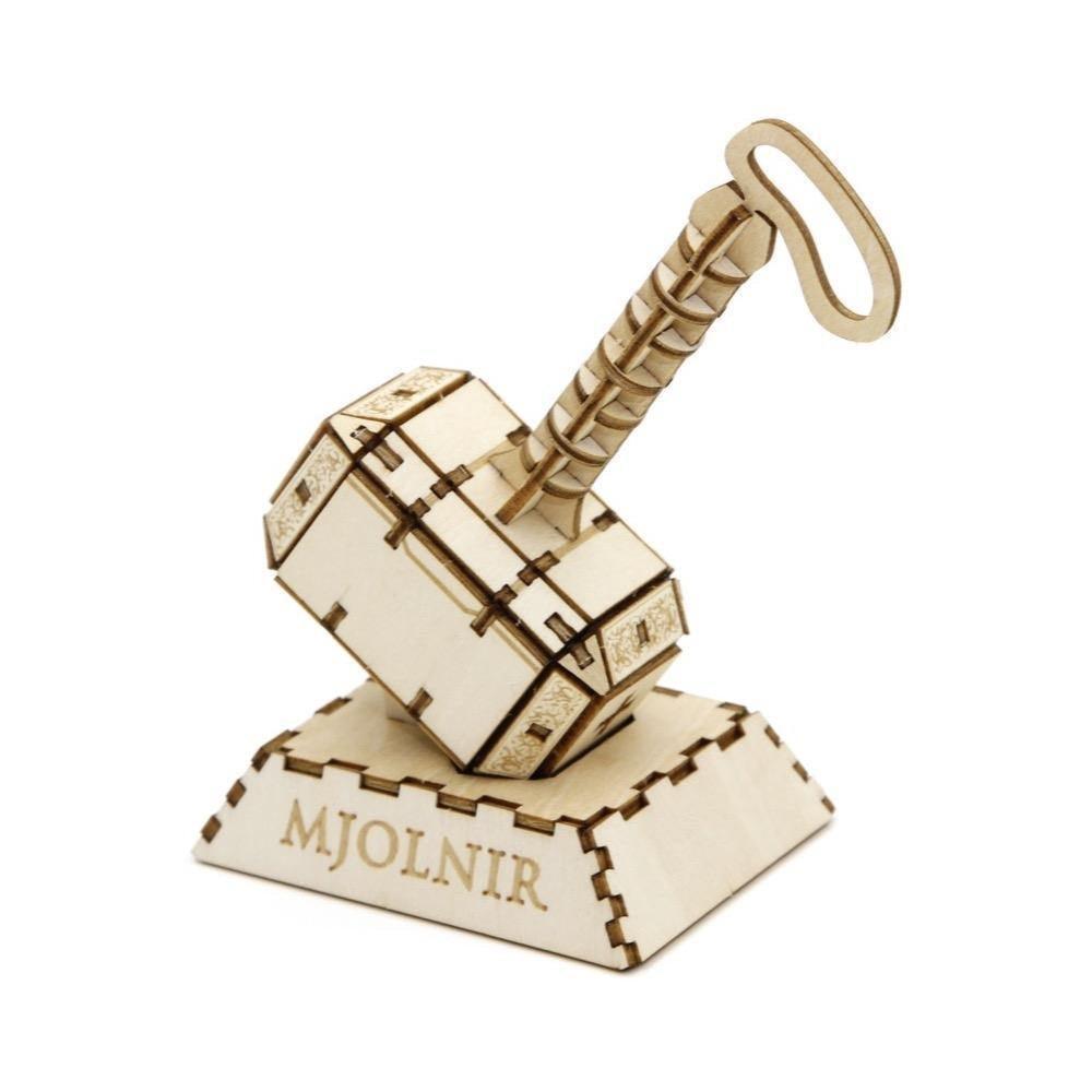 IncrediBuilds 3D Wooden Puzzle Marvel Thor Mjolnir Klosh Gift Shop