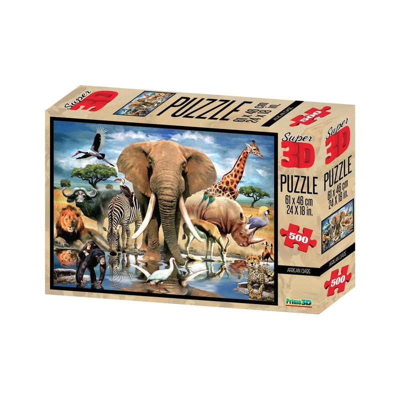 Jigsaw Puzzle - 3D African Oasis 500 Pcs - KLOSH