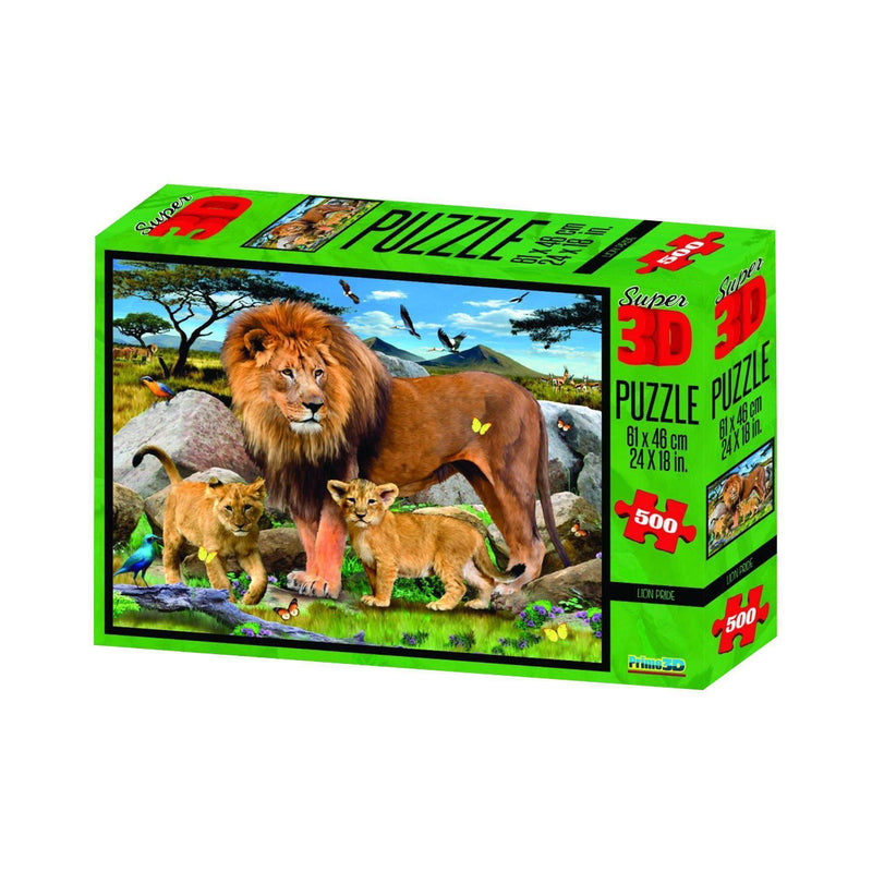 Jigsaw Puzzle - 3D Lion Pride 500 Pcs - KLOSH