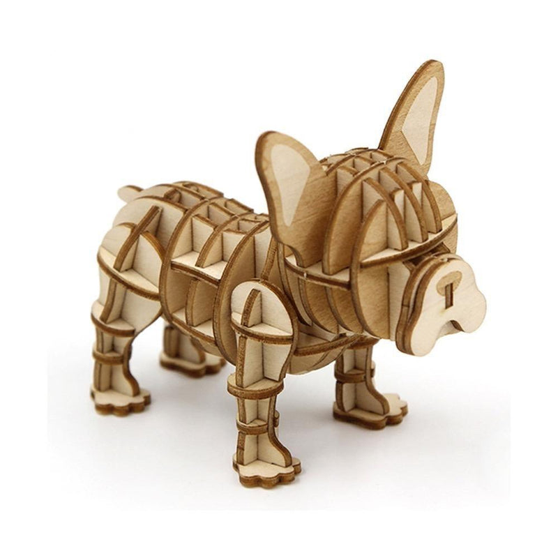 Jigzle 3D Wooden Puzzle - French Bulldog - KLOSH
