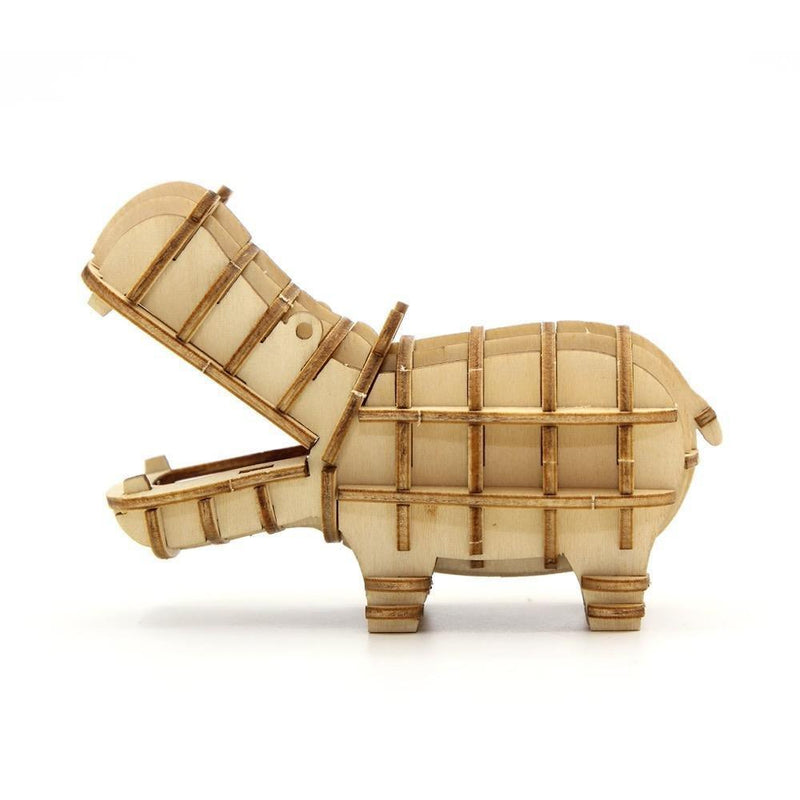 Jigzle 3D Wooden Puzzle - Hippo (NEW) - KLOSH