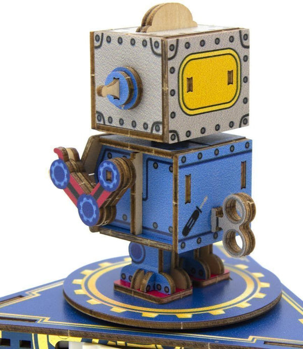 Jigzle 3D Wooden Puzzle - Musical Box Classic Robot - KLOSH