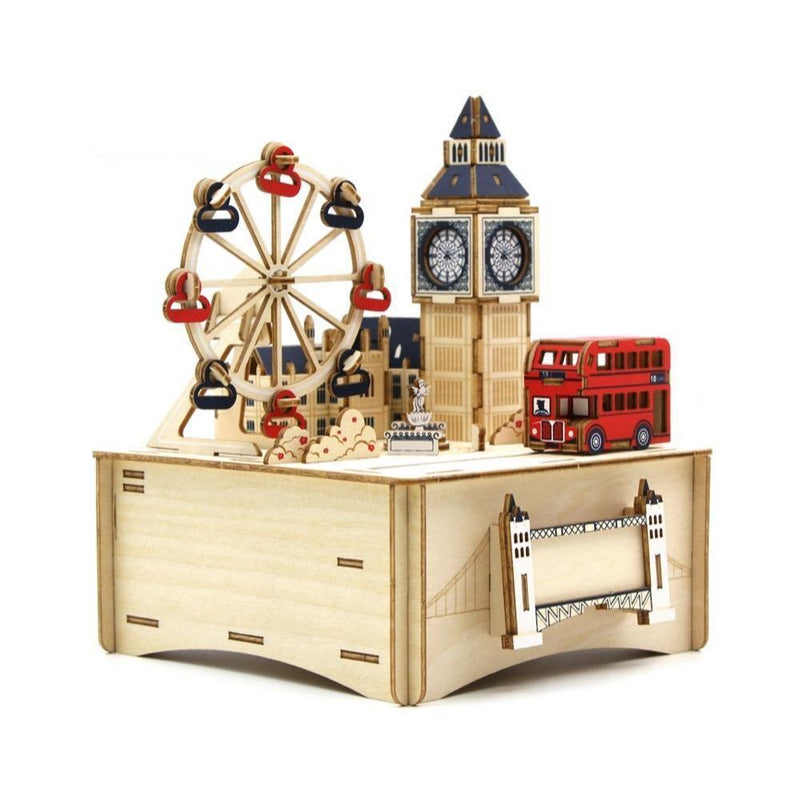 Jigzle 3D Wooden Puzzle - Musical Box London - KLOSH