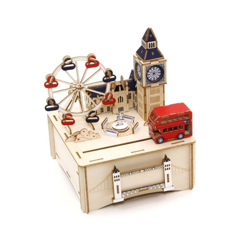 Jigzle 3D Wooden Puzzle - Musical Box London - KLOSH
