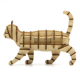 Jigzle 3D Wooden Puzzle - Walking Cat - KLOSH