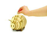 Jigzle Lifestyle Animal 3D Wooden Figurine - Piggy Coinbank (NEW) - KLOSH