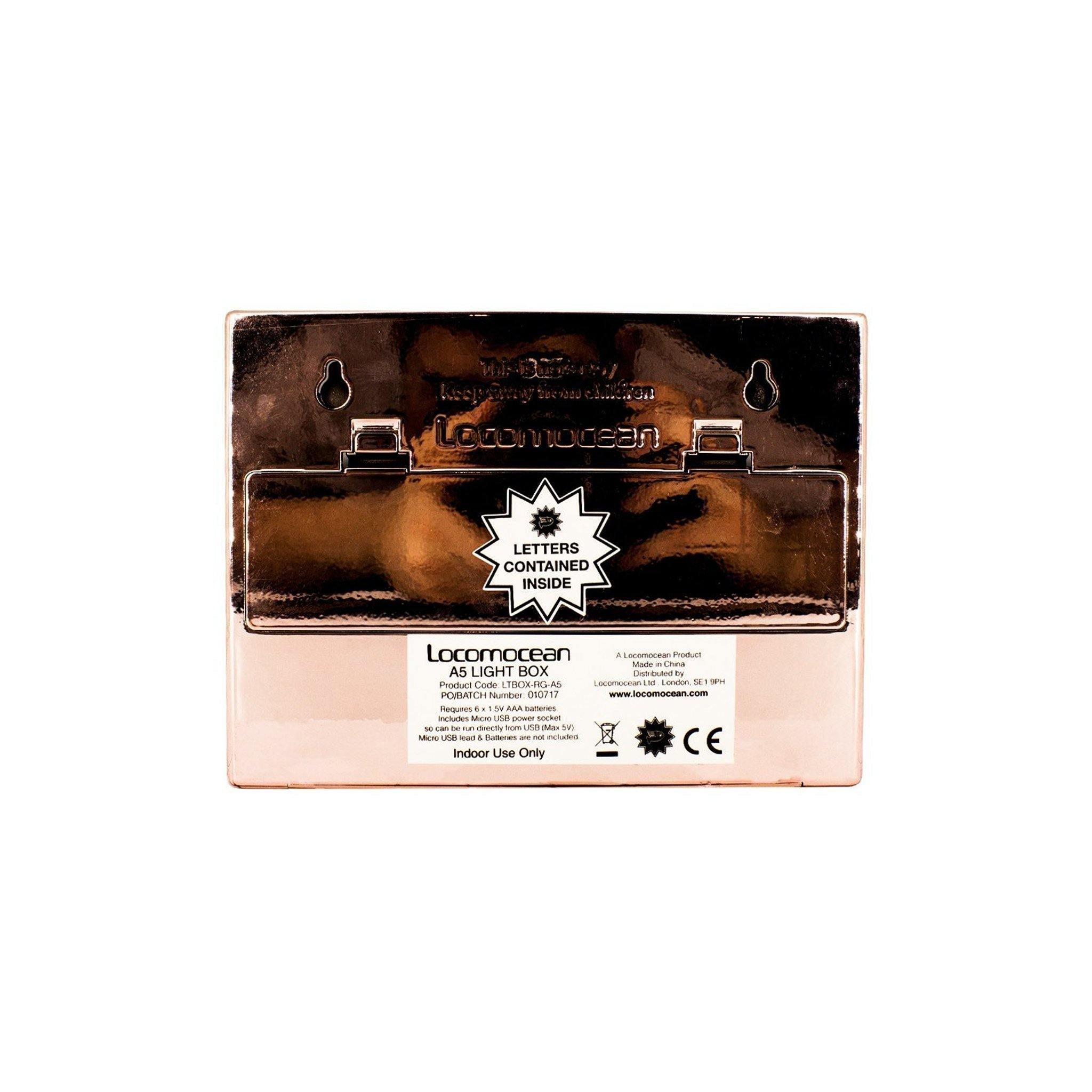 Light Box - Gold/Rose Gold/Black A5 Message - KLOSH