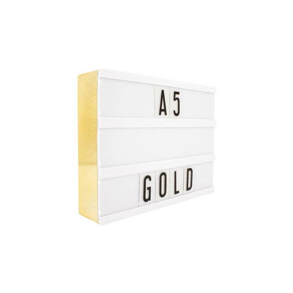 Light Box - Gold/Rose Gold/Black A5 Message - KLOSH