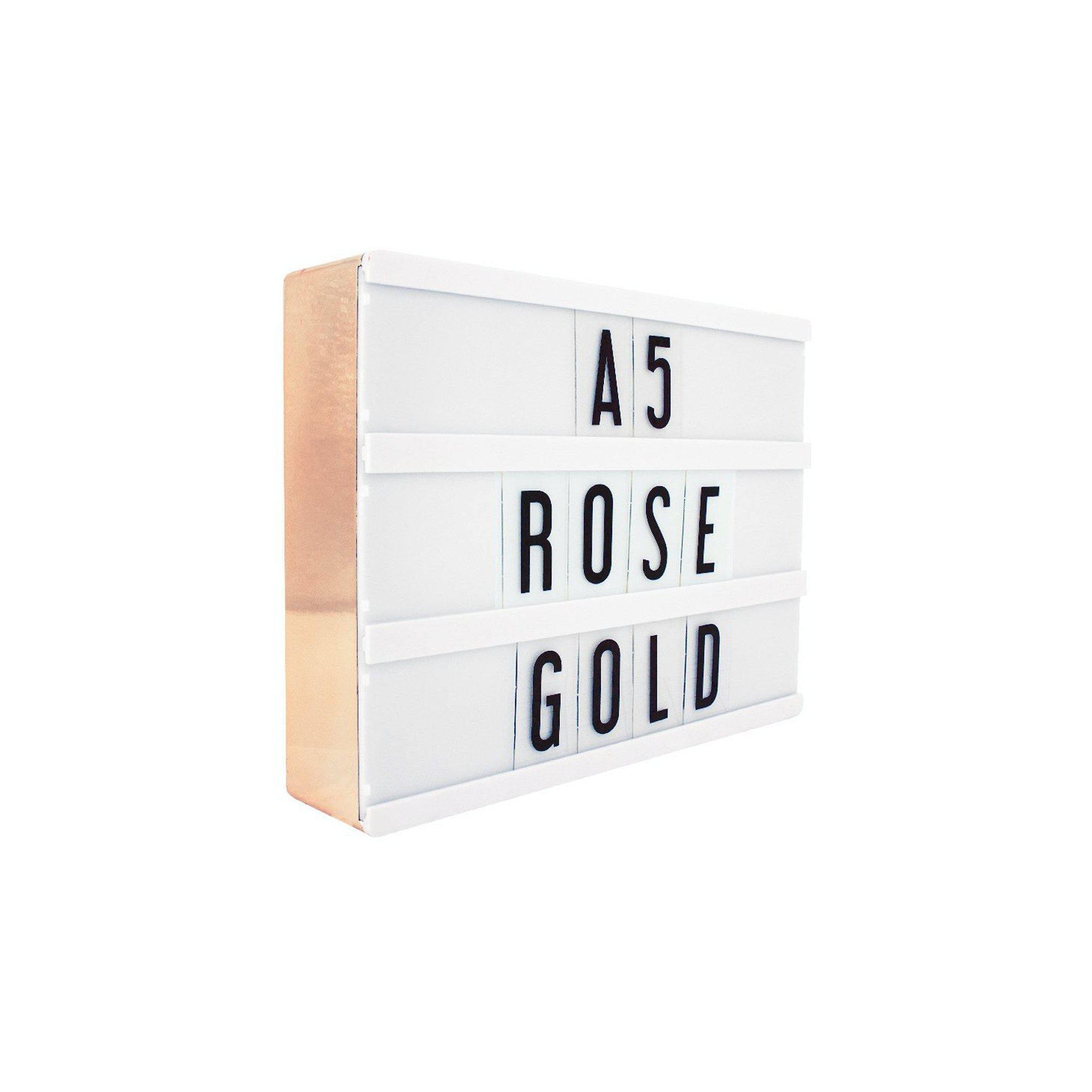 Light Box - Gold/Rose Gold/Black A5 Message - KLOSH