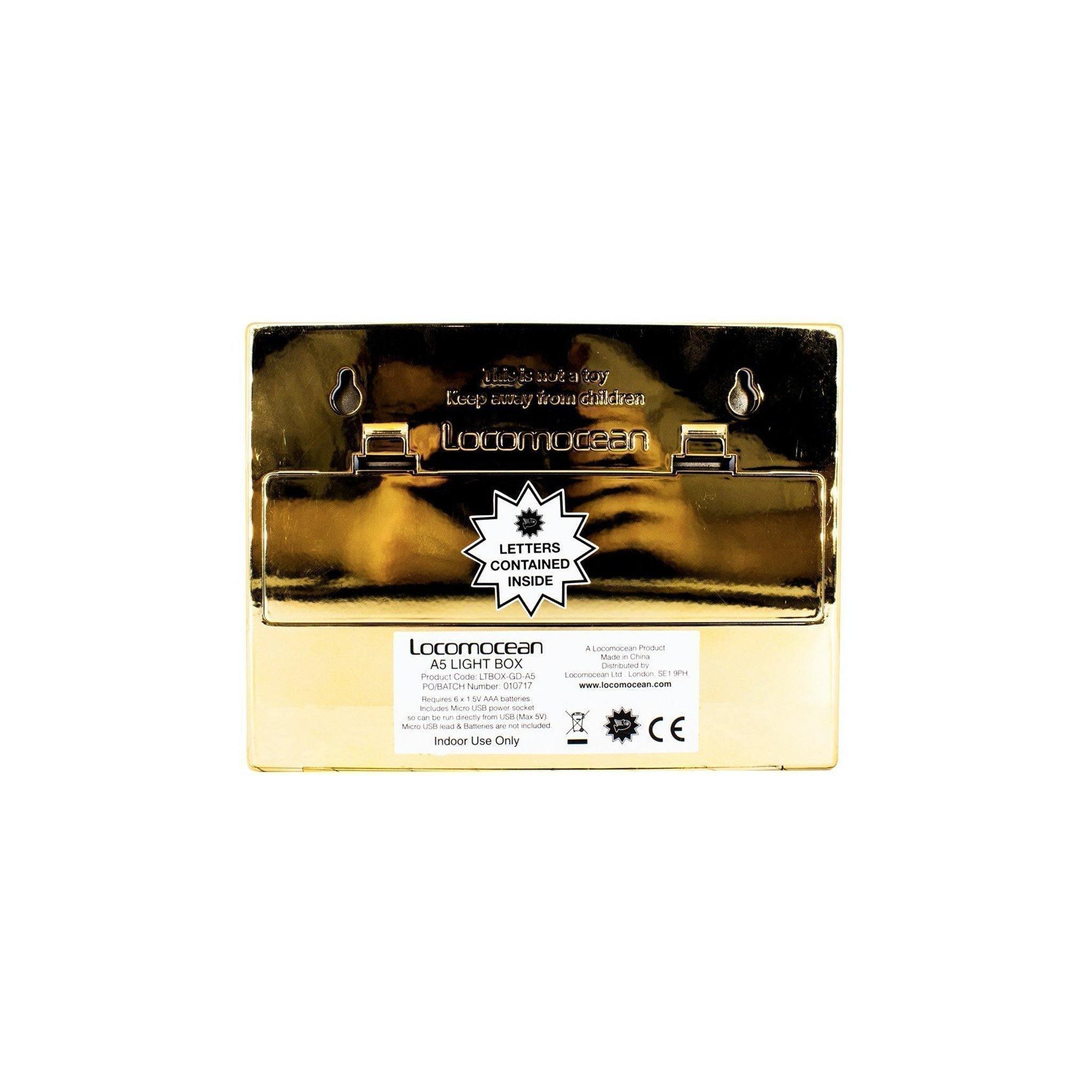 Light Box - Gold/Rose Gold/Black A5 Message - KLOSH