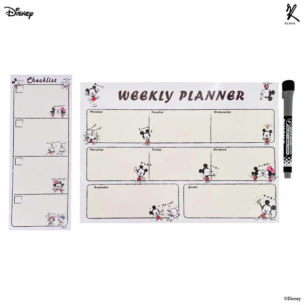 Mickey and Friends - Mickey and Minnie Kawaii Style Weekly Planner and To Do List - KLOSH