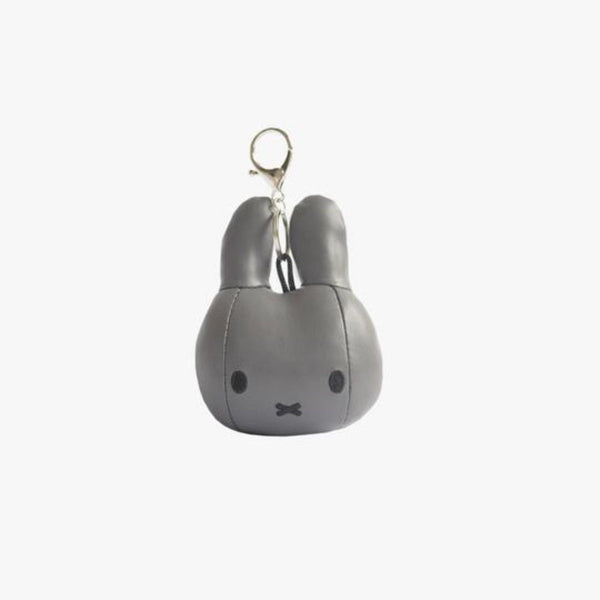 Miffy - Head Keychain Leather Charcoal - KLOSH