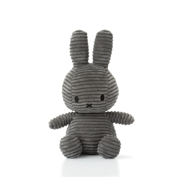 Miffy - Sitting Corduroy Dark Grey Plush 23cm - KLOSH