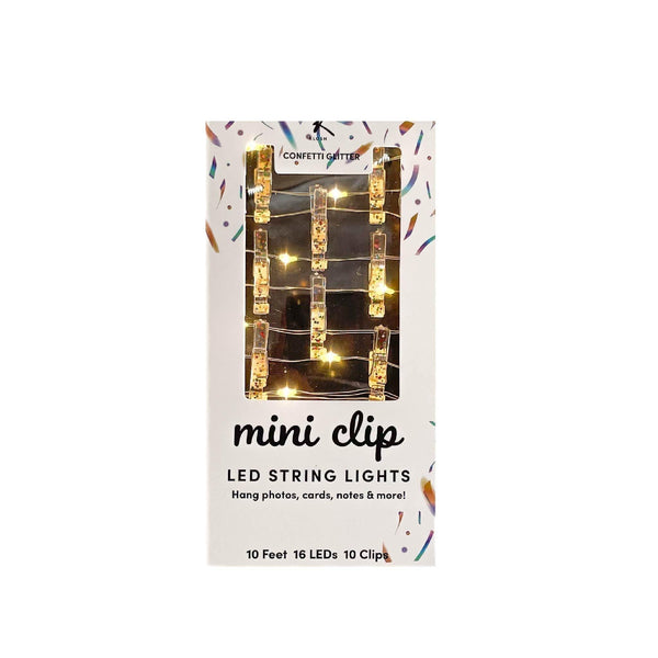 Mini Clip - LED String Lights Confetti Glitter - KLOSH