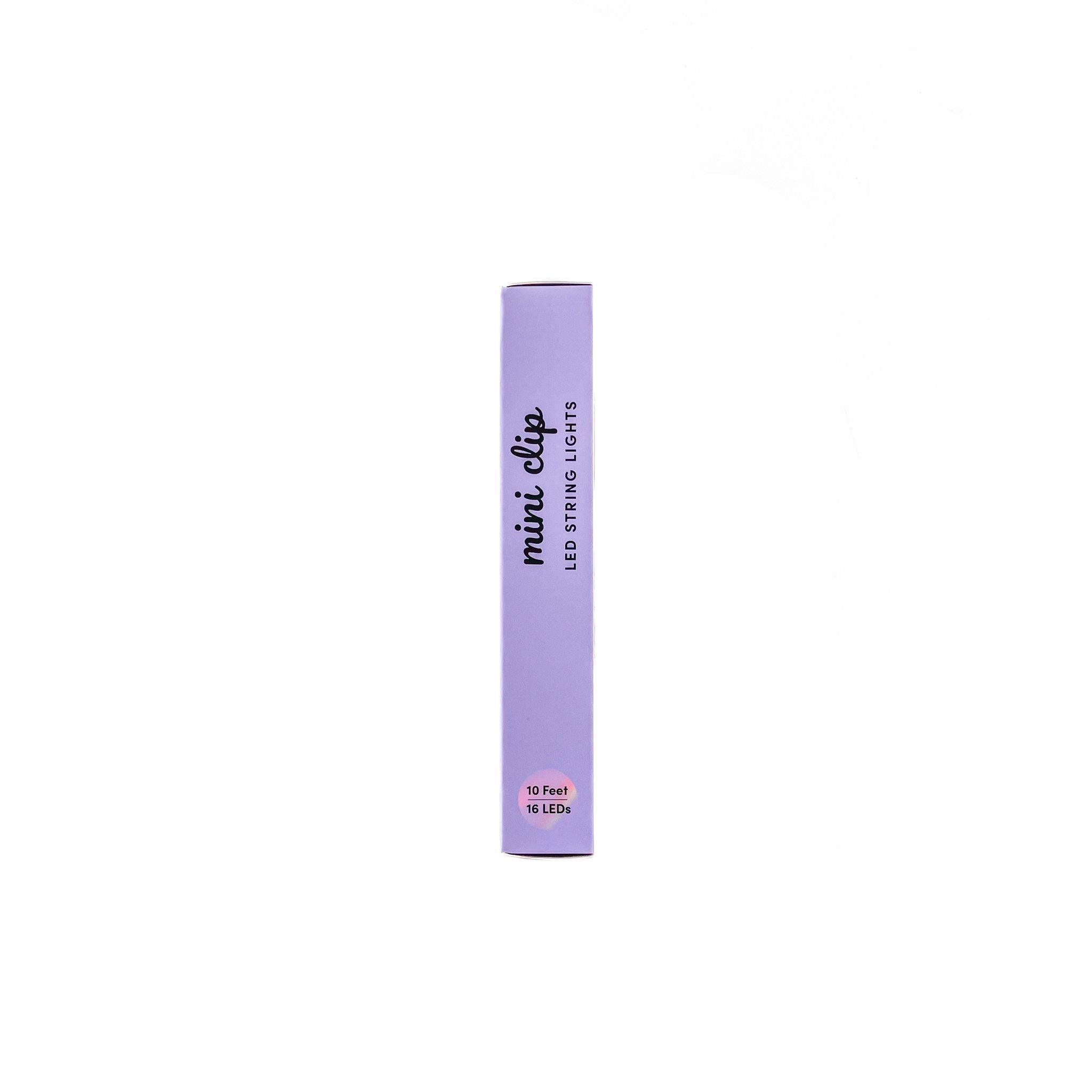 Mini Clip - LED String Lights Pastel Purple Iridescent - KLOSH
