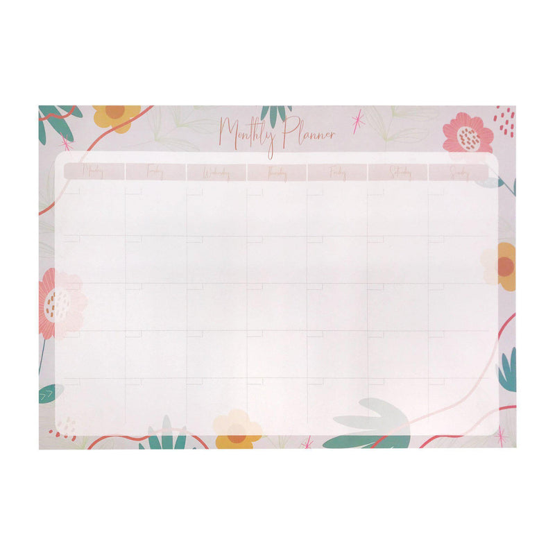 Monthly Planner - Tear Off Pad Daisies and Leaves - KLOSH