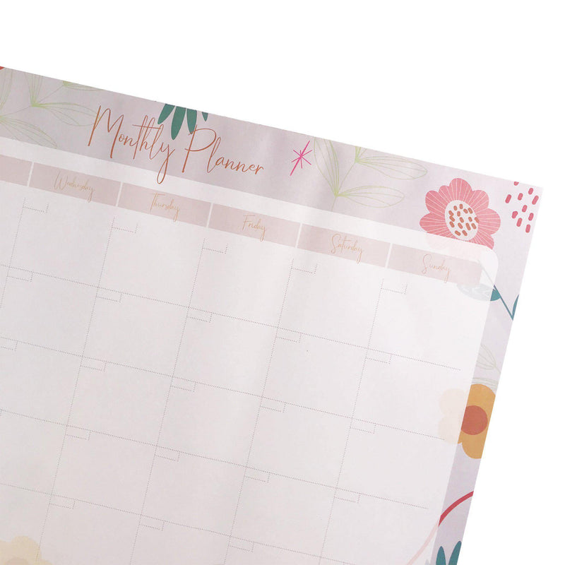 Monthly Planner - Tear Off Pad Daisies and Leaves - KLOSH