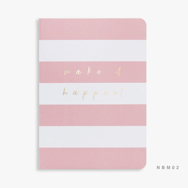 Notebook - Medium Pink Stripe - KLOSH
