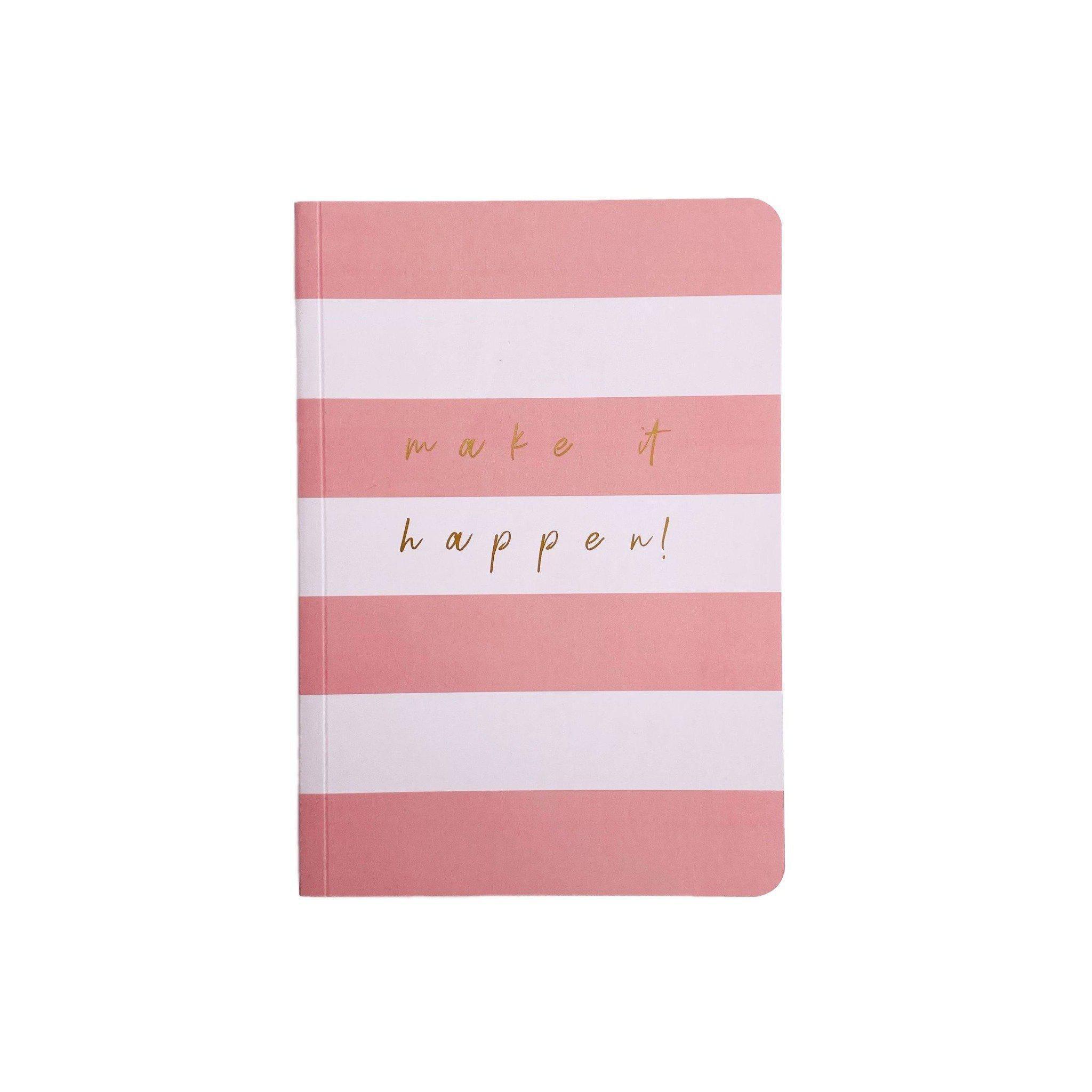 Notebook - Medium Pink Stripe - KLOSH