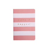Notebook - Medium Pink Stripe - KLOSH