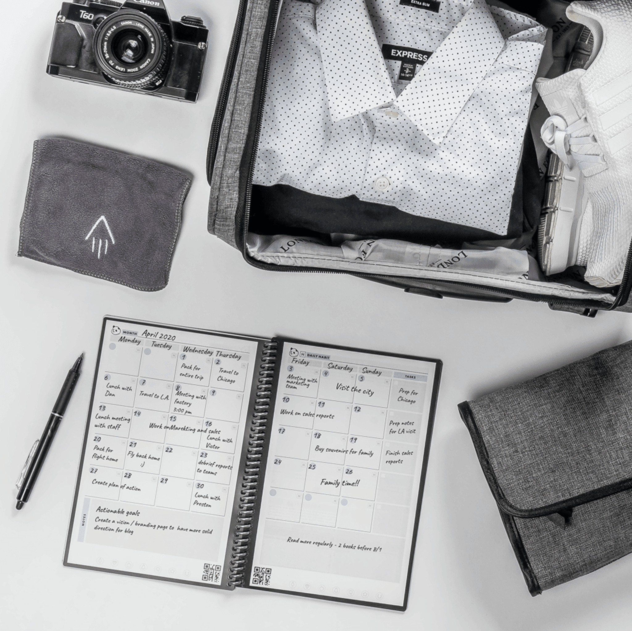 Notebook - Rocketbook Panda Planner Executive A5 in Infinity Black - KLOSH