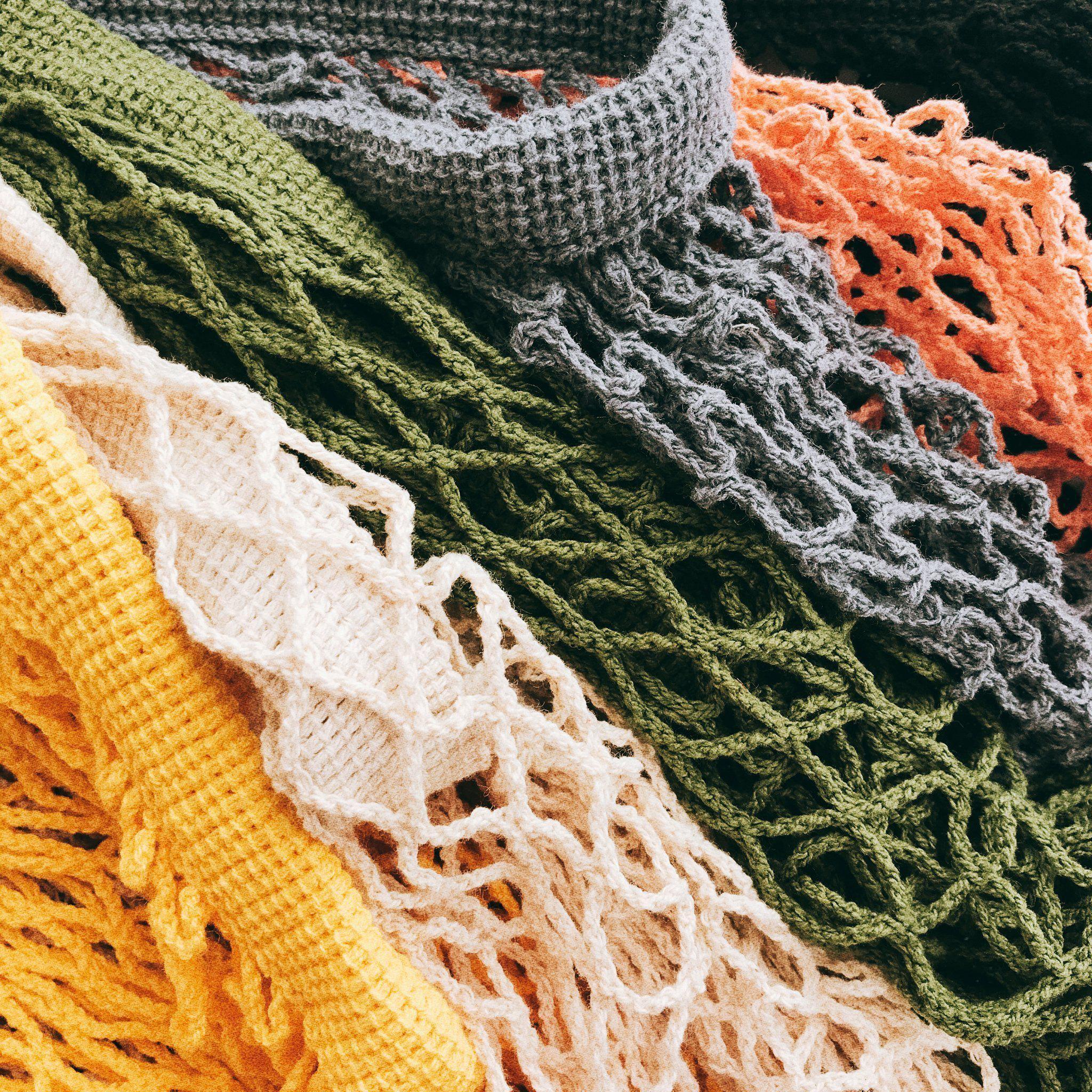 Organic Eco Cotton Mesh Shopping Bag - Multi Colours - KLOSH