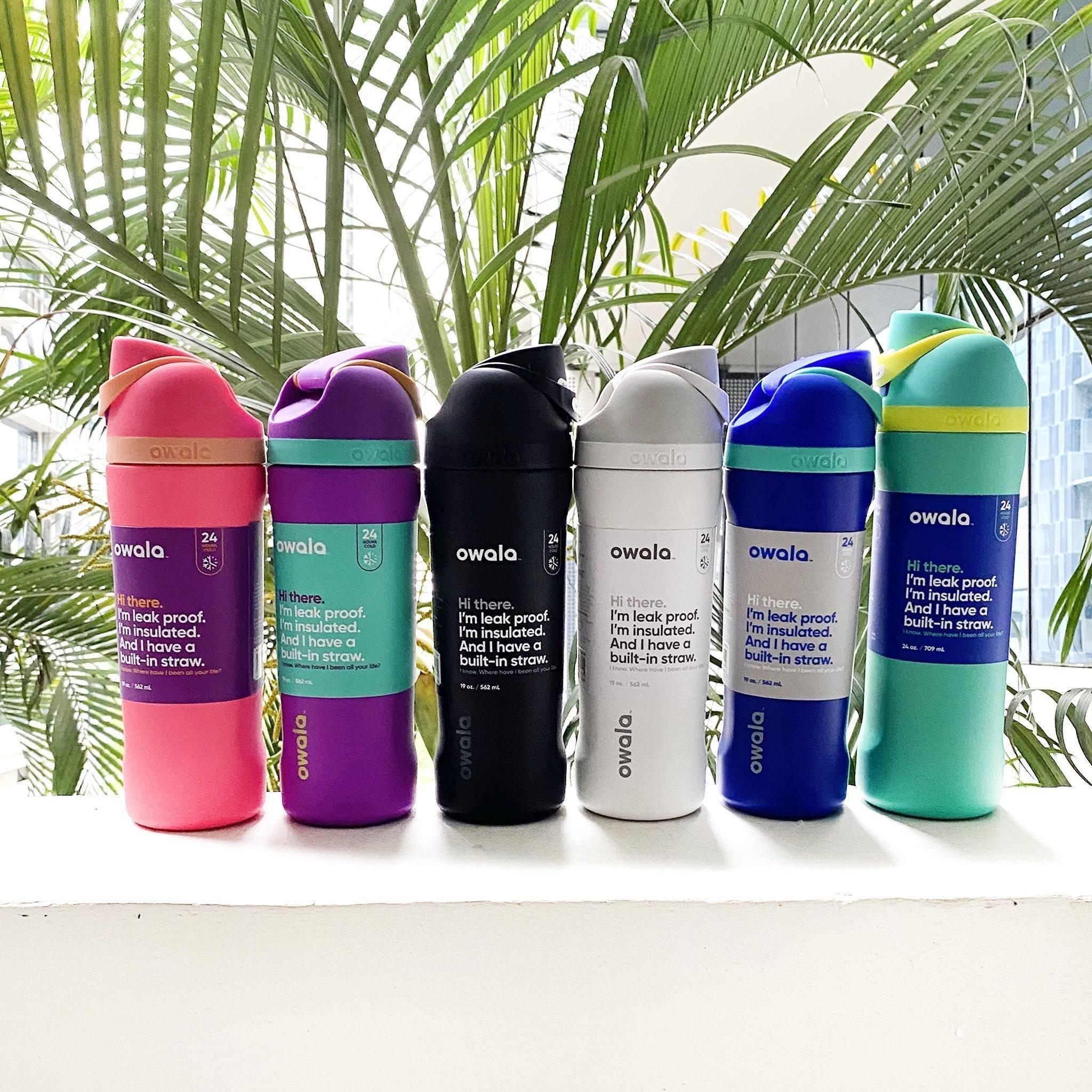 Owala FreeSip™ Insulated Stainless-Steel Water Bottle with Locking Push-Button Lid, 24-Ounce (710ml) - KLOSH