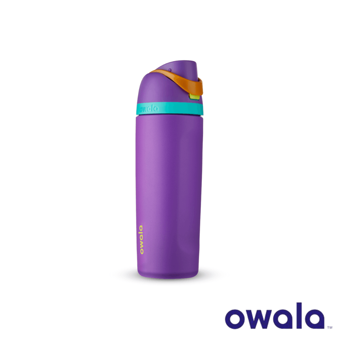 Owala FreeSip™ Insulated Stainless-Steel Water Bottle with Locking Push-Button Lid, 24-Ounce (710ml) - KLOSH