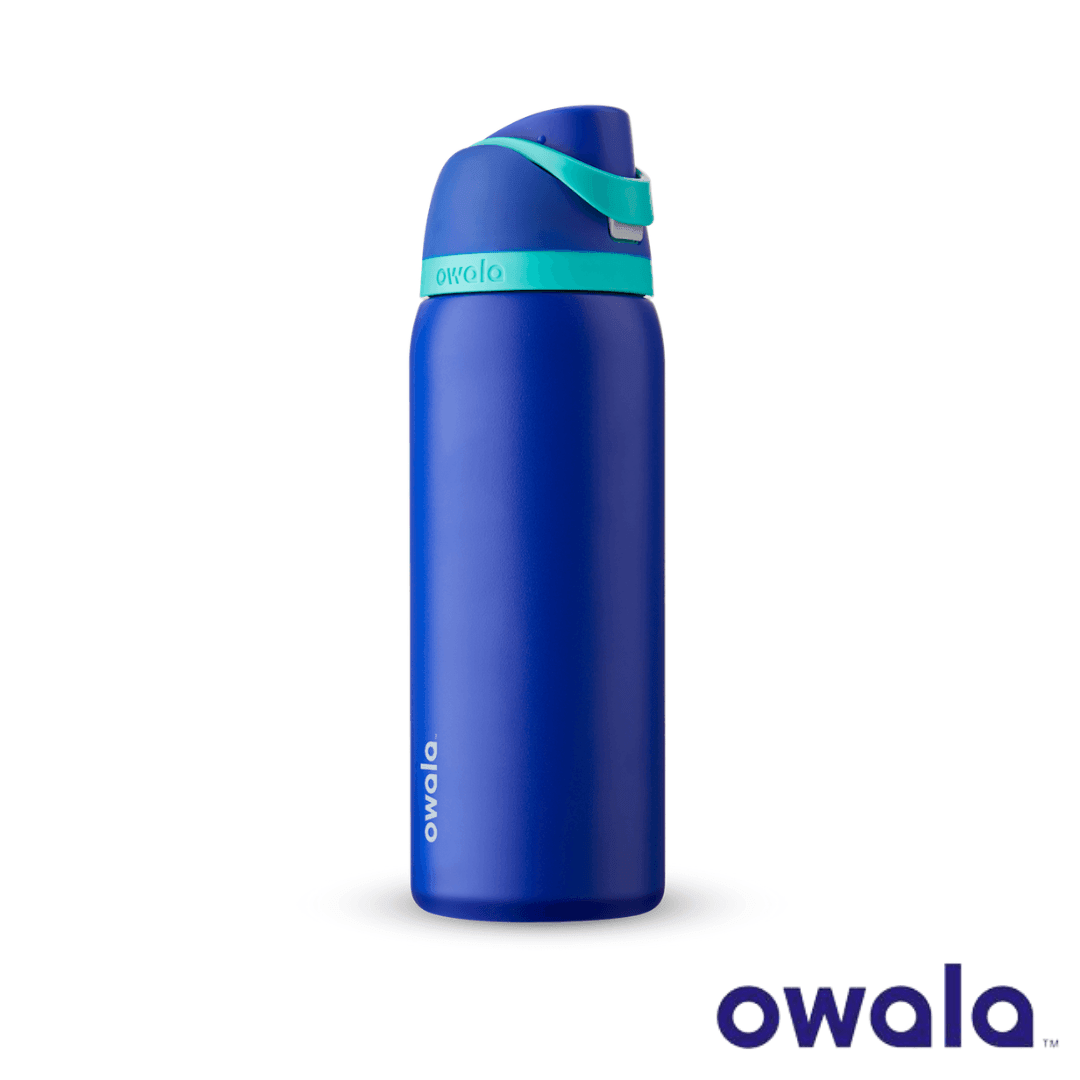 Owala FreeSip™ Insulated Stainless-Steel Water Bottle with Locking Push-Button Lid, 32-Ounce (946ml) - KLOSH