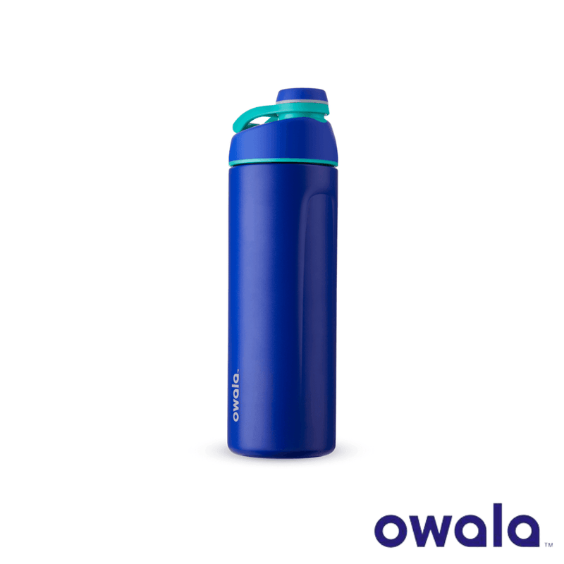 Owala FreeSip Water Bottle Stainless Steel, 24 Oz., Smooshed Blueberry Blue